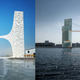 Illustration for article titled Architect Bitchfight: Which Crazy Mega Bridge Tower Will Dominate?